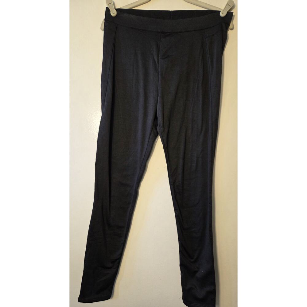 Climate Right by Cuddle Duds Women's Polyester Spandex Black Leggings Size M